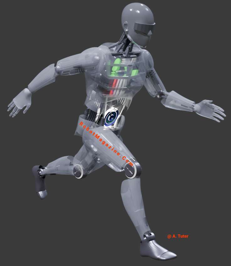 Image of a running android robot