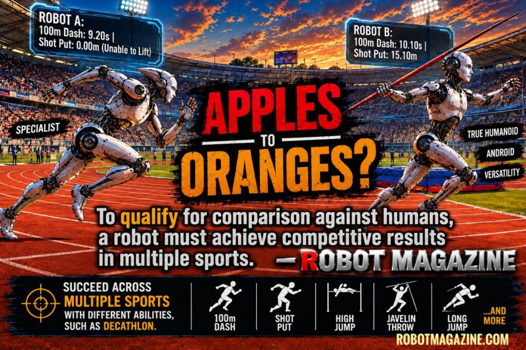 Humanoid (Android) vs. Human Sports Comparison